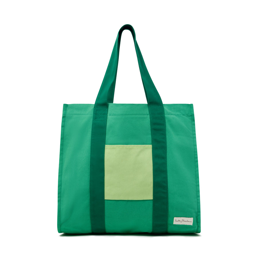 Apple Green Oversized Canvas Beach Bag