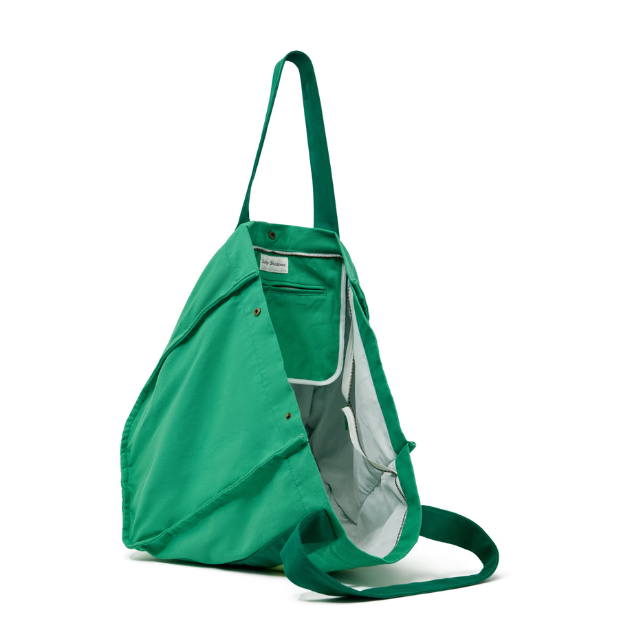 Apple Green Oversized Canvas Beach Bag