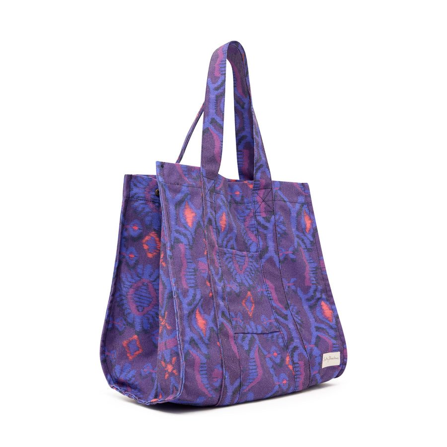 Ikat Oversized Canvas Beach Bag